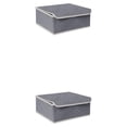 thumbnail image 4 of Bearachild caja de almacenamiento de lencería calcetines armario organizador de sujetadores cajas de compartimentos plegables para ahorrar rejilla 13/gris 2piezas, 4 of 6