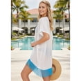thumbnail image 3 of HAPPY BAY Women's Chiffon Summer Beach Open Front Holiday Kimono Beachwear Duster Cardigans for Women XL-XXL Sky Smoke_AB743, 3 of 6