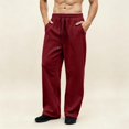 thumbnail image 2 of WJOSBXT Baggy Sweatpants for Men Drawstring Solid Wide Leg Pants 2026 Open Bottom Jogging Joggers Relaxed Fit Straight Leg Loose Workout Sweat Pants M, 2 of 6