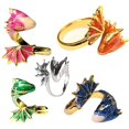 thumbnail image 4 of Minnieouse 5 uds. De anillos para mujer, anillo de dragón topacio, anillos abiertos, anillos de dragón gótico ajustables para mujeres y hombres Ropa, zapatos y accesorios Miscelánea Minnieouse AP005676-00, 4 of 6