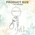 thumbnail image 2 of Uxcell Initial Letter Keychain, Key Chain DIY Pendant Key Ring Bags Backpacks Decor for Men Women Party Gifts Favors M, 2 of 7