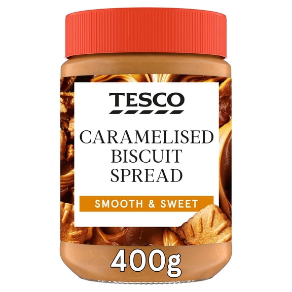 Tesco Caramelised Biscuit Spread Smooth 400g, Imported from Britain