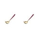 thumbnail image 2 of Cuchara para salsa de acero inoxidable Bewildely 2piezas oro rojo, 2 of 6
