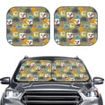 thumbnail image 2 of Goofa Hawaiian Style Pattern 2 Piece Car Windshield Sun Shade Foldable | Front Windshield Shade for Sun, Heat and UV Rays | Sunshade for Car Front Window-Medium, 2 of 7