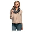 thumbnail image 3 of Women's Retro Fashion Two Tone Animal Print Infinity Loop Scarf, 3 of 9