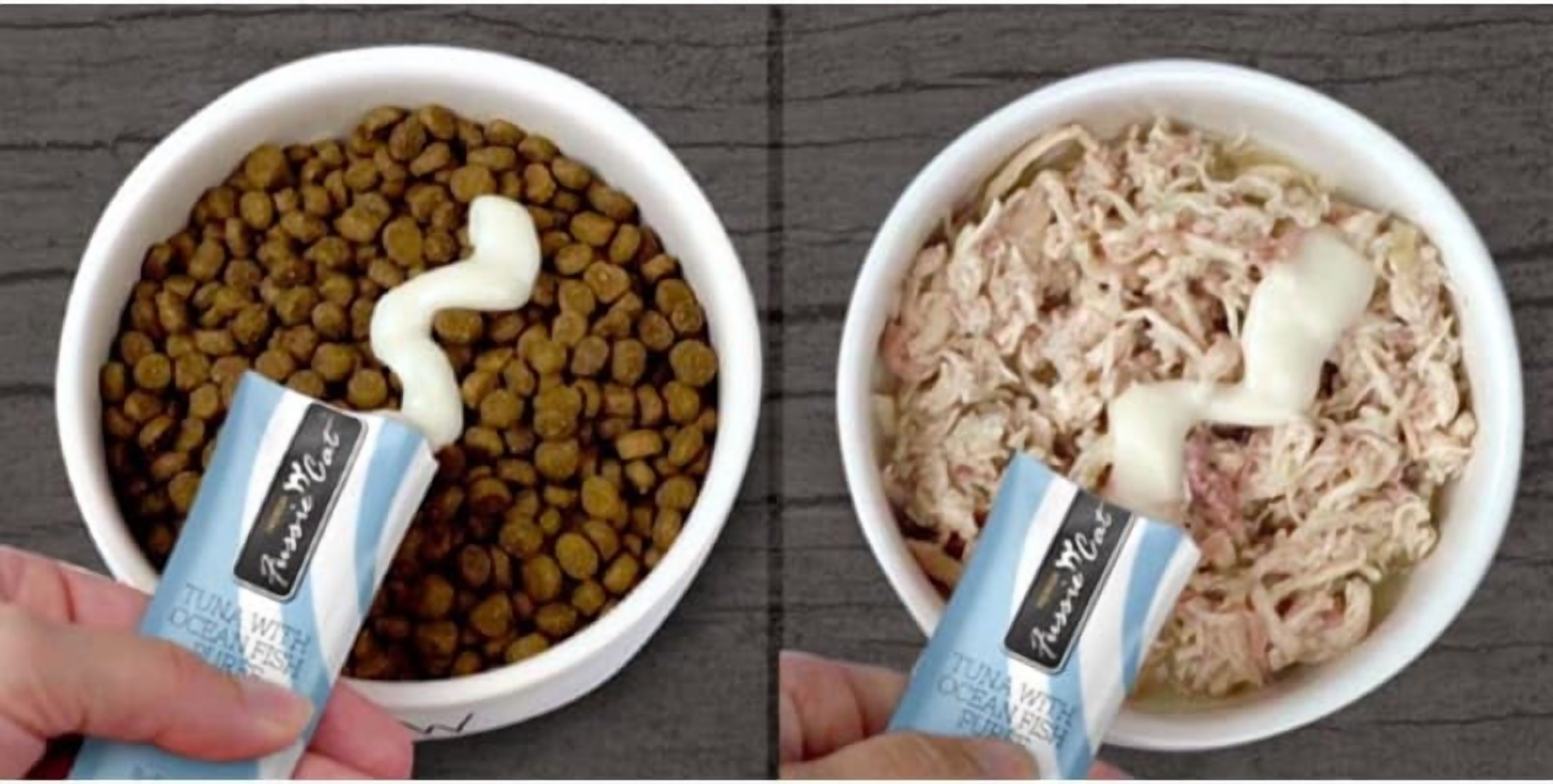 Fussie Cat Puree Lickable Cat Treats: 1 Tuna with Salmon, 1 Tuna with Ocean Fish & 1 Tuna with Shrimp (3 Four-Tube Packs, 12 Tubes Total, 0.5 Oz per Tube)