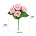 thumbnail image 3 of LiUMX Artificial Wedding Bouquet - 22x16cm Realistic Silk Bridal Flowers for Home Decor, Parties, Centerpieces - Romantic Home & Wedding Decoration, 3 of 5