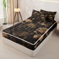 thumbnail image 2 of Homewish Goth Sugar Skull Zipper Queen Comforter Set with Fitted Sheet and 2 Pillowcases,Skeleton Halloween Zipper Bedding Set,Brown,Black Reversible,4pcs, 2 of 8