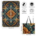 thumbnail image 2 of Ornate Floral Tile Design Artwork Waterproof Picnic Blanket with Foldable Zipper, Suitable for Outdoor Use, Suitable for Travel, Camping, Beaches, Parks, Grasslands, Picnic Blanket Accessories, 2 of 8