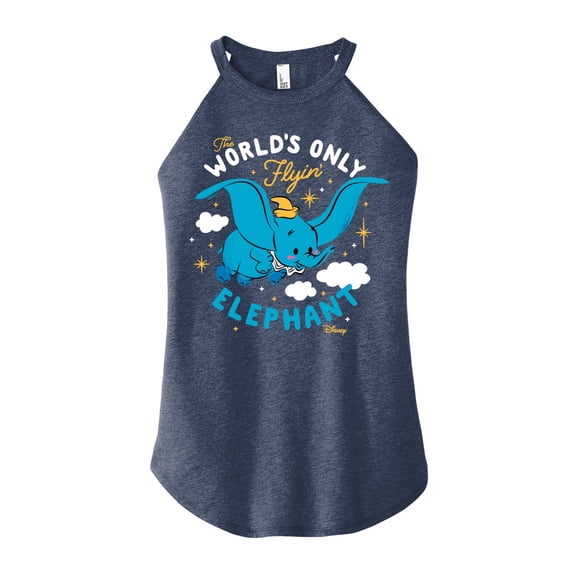 Disney - Dumbo - The World's Only Flying Elephant - Juniors High Neck Tank Top
