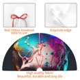 thumbnail image 4 of Lsque Modern Abstract Colorful Skull B Print Christmas Tree Skirt, Tree Skirt with Ties or Velcro, Perfect for Holiday Decorations, Halloween, and New Year-36", 4 of 7