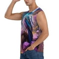thumbnail image 3 of Balery Beautiful Flower Blue Bird Camisetas sin mangas para hombre, absorbe la humedad y protege contra el mal olor.-Large, 3 of 7