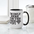 thumbnail image 4 of CafePress - Here For The Free Wifi - 15 oz Ceramic Large White Novelty Mug, 4 of 4