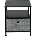 thumbnail image 5 of Sorbus Nightstand 1-Drawer Shelf Storage- Bedside Furniture & Accent End Table Chest for Home, Bedroom, Office, College Dorm, Steel Frame, Wood Top, Easy Pull Fabric Bins, 5 of 6