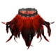 thumbnail image 2 of Bufanda de plumas sintéticas negras, corbata, collar, hombro, cuello, encogimiento de hombros para disfraz Rojo, 2 of 6