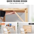 thumbnail image 6 of QRKD Wall Mounted Folding Table, Wall Mounted Drop Leaf Tables, Solid Wood Floating Desk for Dining, Laundry Room, Office, 31.5" x 23.58" x 17.24" Fold Down Desk(Wooden), 6 of 18