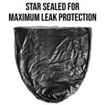 thumbnail image 2 of Aluf Plastics RL-3339XH 33 Gallon Trash Can Liners 100 Count - 33" x 39" - Thick 1.5 MIL Equivalent Black Trash Bags for Bathroom, Kitchen, Office, Industrial, Commercial, Recycling and More, 2 of 7