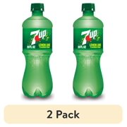(2 pack) 7UP Caffeine Free Lemon Lime Soda Pop, Low Sodium, 20 fl oz Bottle