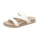thumbnail image 3 of Sandalias ligeras para mujer, tipo slide, para piscina y playa, sin cordones, planas y abiertas Blanco, 3 of 9