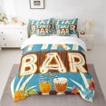 thumbnail image 2 of Erosebridal Folk Art Bed in a Bag King size, Bar Holiday Bed Set, Tropical Floral Decor, Reversible 7-Piece, 2 of 5
