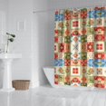 thumbnail image 2 of Pioneer Flower Floral Print Pattern Shower Curtain 84"x72", Bathroom Decorative Shower Curtain Set with 12 Hooks, Waterproof Washable, 2 of 6