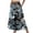 Black, variant on Maxi Skirts For Women High Waist A-Line Summer Skirt Vintage Floral Print Tiered Flowy Long Skirt With Side Pockets For Beach Casual Outings Dark Gray 2XL