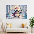 thumbnail image 4 of Winter Penguin Wall Art Pictures 12x18inch Canvas Print Happy Penguin Merry Christmas Cute Canvas Wall Art for Bedroom Canvas Wall Art for Home Office Bathroom Decoration Unframed, 4 of 8