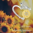 thumbnail image 6 of YAFEINI Sunflower Necklace S925 Sterling Silver Heart Sunflower Pendant Flower Jewelry Gifts for Women Lover, 6 of 6