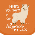 thumbnail image 4 of Inktastic Mimi's You Say Alpaca My Bags Boys or Girls Baby Bib, 4 of 4