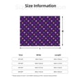 thumbnail image 5 of Yiaed Purple Mardi Gras Print Blanket Throw Blanket Soft Cozy Flannel Blanket for Home Bed Sofa Couch Chair-80"x60", 5 of 6
