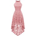 thumbnail image 5 of Dressystar Women Halter Floral Lace Cocktail Party Dress Female Knee Length Bridesmaid Dress, 5 of 10