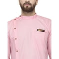 thumbnail image 2 of eloria Indian Traditional Men's Pink Solid Thread Work Kurta, 2 of 7