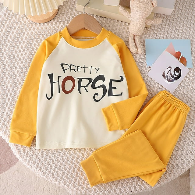 Ensemble de Pyjama à Manches Longues Doux et Chaud pour Garçons, Confortable et Confortable pour un Usage Quotidien