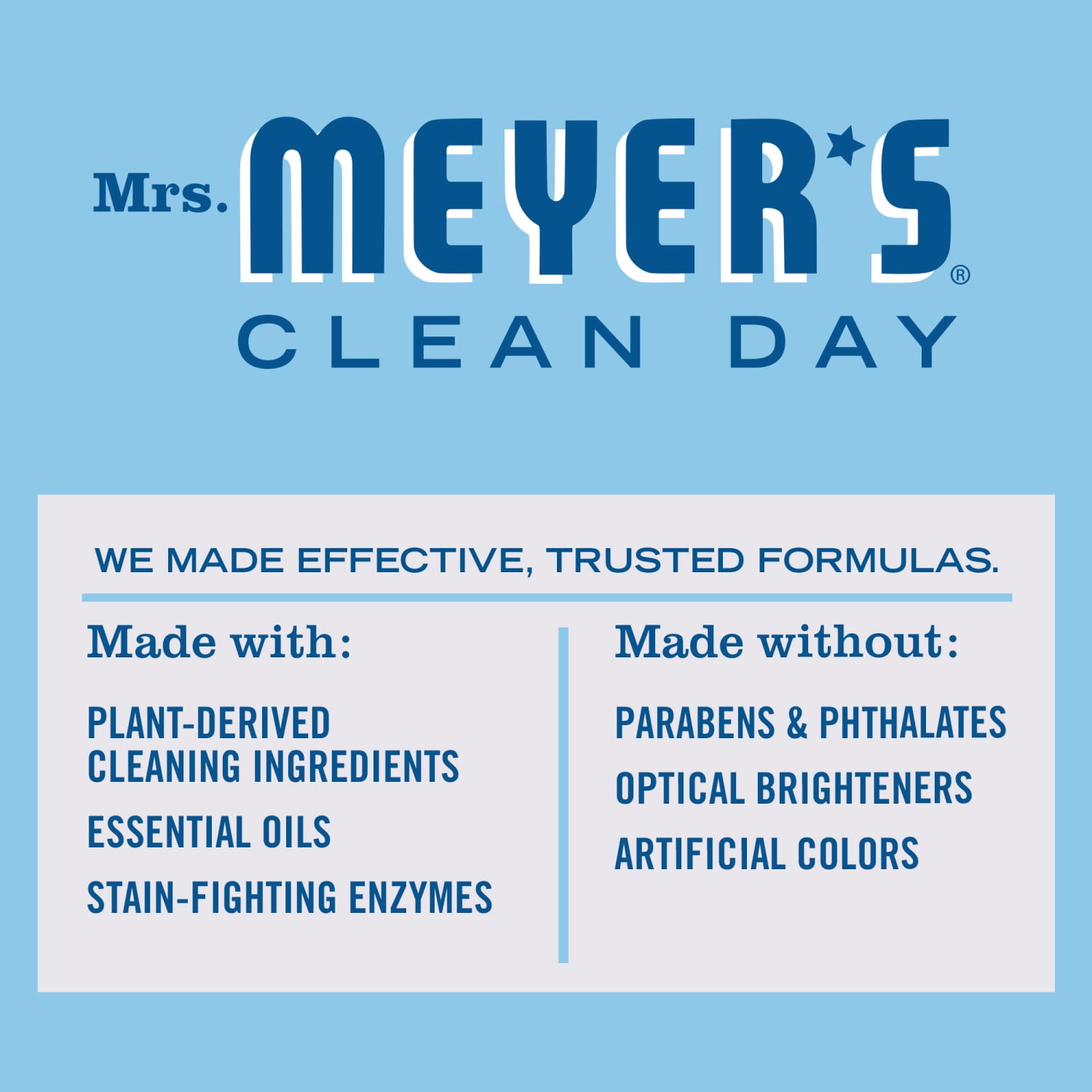 Mrs. Meyer's Clean Day Laundry Detergent, Rain Water Scent, 64 Ounce Bottle (Pack of 2)