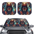 thumbnail image 2 of Vsdgher Mystic Wolf Dreamcatcher Print Car Windshield Sun Shade, Reflective Sunshade Window Sunshade Sun Visor Protector Fit for Cars,Trucks,SUVs-Small, 2 of 6