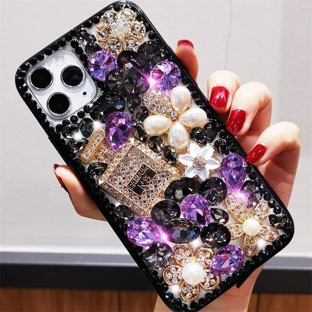 Case for iPhone Case,iPhone Case,3D Handmade Bling Rhinestone Diamonds Luxury Sparkle Rhinestones Case Girls Women Full Crystals Bling Diamond Case Cover for iPhone iphone 13Pro Max