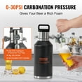 thumbnail image 4 of KFFKFF Pressurized Growler Mini Beer Keg Draft Beer Growler Home 64Oz 1.89L Blue, 4 of 9