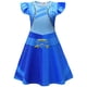 thumbnail image 3 of Descendientes 4 2024 Disfraz de princesa roja para niñas de Halloween Disfraz de Chloe azul Disfraz de la reina de corazones Bridget Peluca de bolsa rosa, 3 of 5