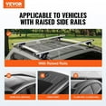 thumbnail image 2 of Universal 54" Aluminum Roof Rack Cross Bars for SUVs, Sedans, Vans - Fits Raised Side Rails, 200lbs Capacity, Adjustable & Lockable, 2 of 11