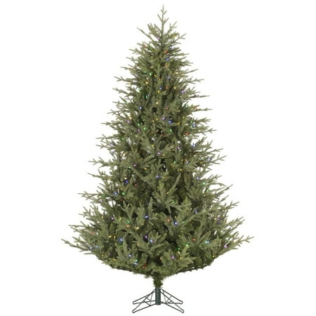 Vickerman 32507 - 7.5' x 60" Sutter Creek Fir 600 Multi-Color Italian LED Lights Christmas Tree (A143577LED)