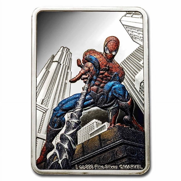 2023 Niue 1 oz Silver $2 Marvel: Spider-Man Poster Coin