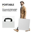 thumbnail image 3 of SuperDeal 4ft HDPE Folding Table Fold-in-Half Portable for Camping Picnic Dining W/Handle White, 3 of 11