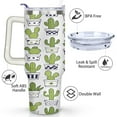 thumbnail image 3 of Cactus 40 Oz Tumbler with Handle Lid and Straw, Stainless Steel Double Walled Vacuum Insulated Cup, Cute Anniversary Wedding Birthday Gifts Tumbler for Women Men Friends Outdoor Indoor, 3 of 7