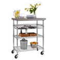 thumbnail image 2 of Seville Classics Stainless-Steel Kitchen Cart, 30" x 20" x 36", 2 of 5