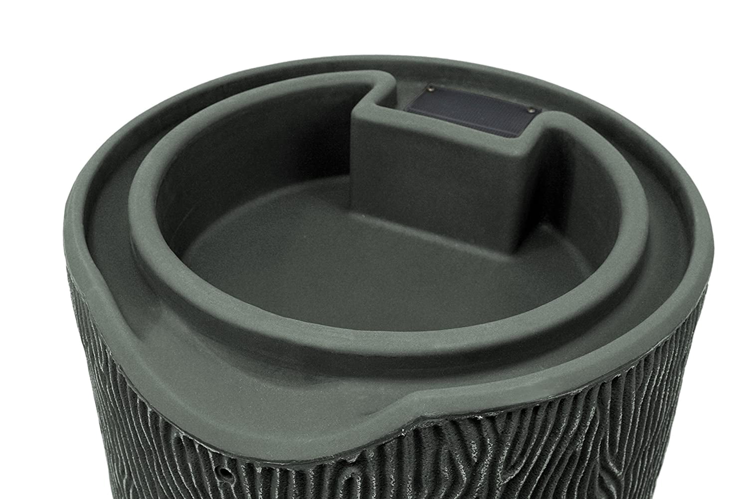 Good Ideas IMP-C90-GRY Impressions Bark 90 Rain Barrel, Gray