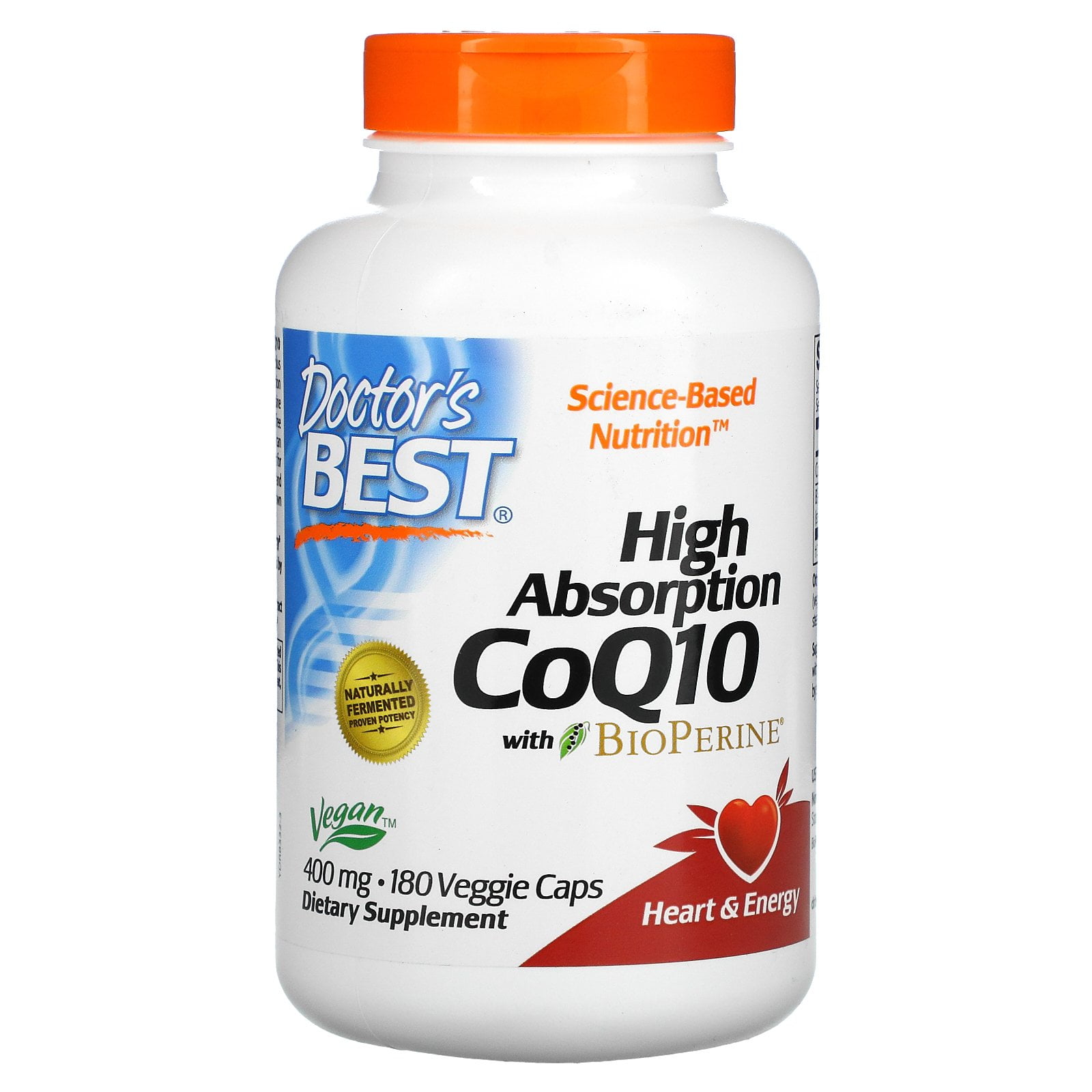 Doctor's Best CoQ10 High Absorption with BioPerine 400 mg. 180 Vegetarian Capsules Walmart
