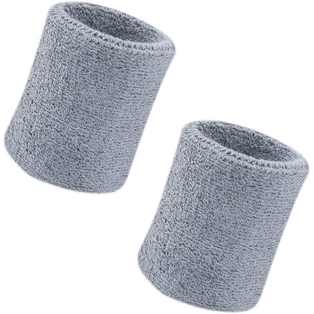 2-Pack 4 Inch Wristbands Sweatbands, Soft Thick Cotton Wristbands for Tennis, Gym, Soccer, Basketball, Running