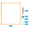 thumbnail image 3 of Unique Bargains Canvas Stretcher Bars Kit, 24x18 Inch Rectangle Solid Wood Frame for Paint, Prints, Oil Paintings, Wood Color, 3 of 5