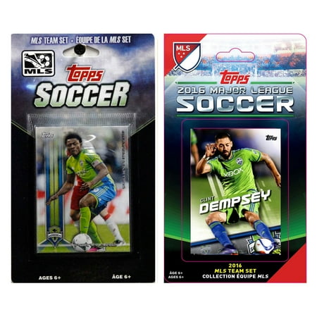 C&I Collectibles MLS Seattle Sounders 2 Different Licensed Trading Card Team Sets O/S