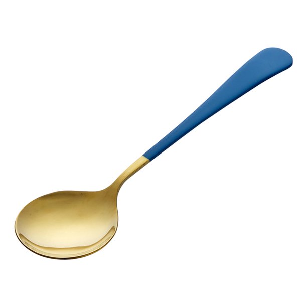 MISOWMNJOY MISOWMNJOY Large Soup Spoon Stainless Steel Round Head